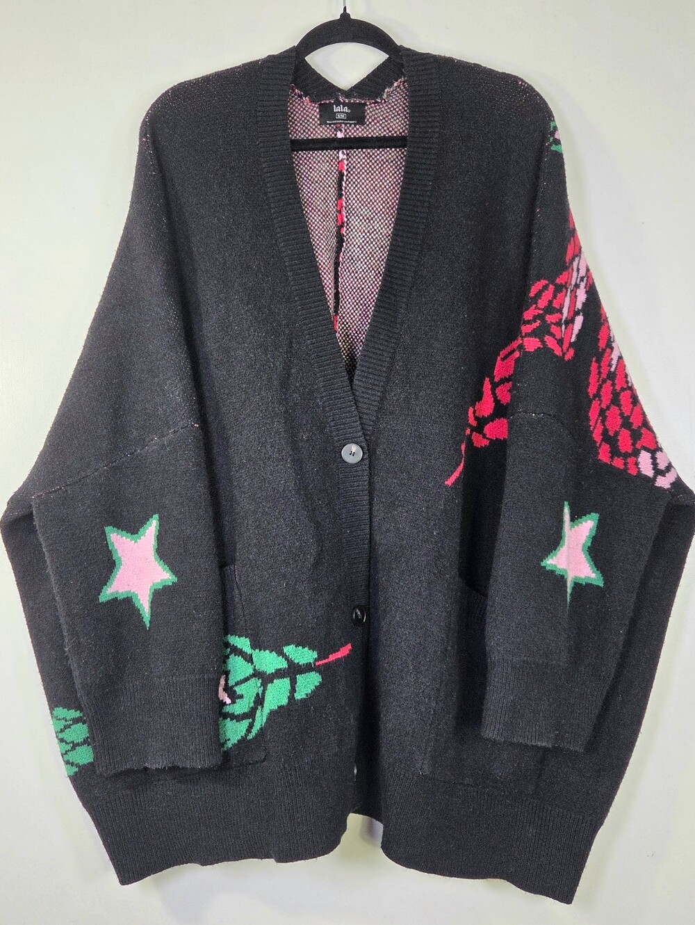DRESSED IN LALA LOOK WHAT YOU MADE ME DO OVERSIZED SNAKE CARDIGAN